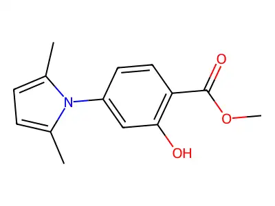 methyl 4-(2,5-dimethyl-1H-pyrrol-1-yl)-2-hydroxybenzenecarboxylate structure