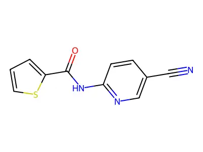 N-(5-cyanopyridin-2-yl)thiophene-2-carboxamide structure