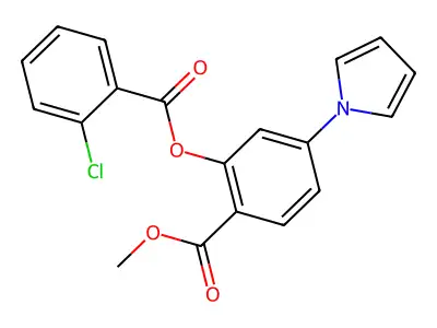 methyl 2-[(2-chlorobenzoyl)oxy]-4-(1H-pyrrol-1-yl)benzenecarboxylate structure
