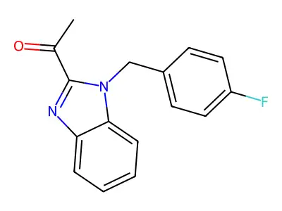 1-[1-(4-fluorobenzyl)-1H-1,3-benzimidazol-2-yl]-1-ethanone structure