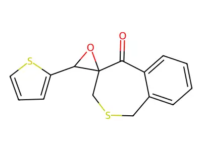 4-(2-thienyl epoxymethyl)-3,4-dihydro-2-benzothiepin-5-(1H)-one structure