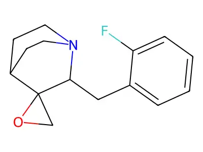 2-(2-Fluorobenzyl)-3-(epoxymethyl)quinulidine structure