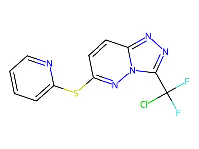 3-[chloro(difluoro)methyl][1,2,4]triazolo[4,3-b]pyridazin-6-yl 2-pyridinyl sulfide structure