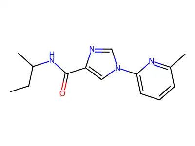 N-(sec-butyl)-1-(6-methyl-2-pyridinyl)-1H-imidazole-4-carboxamide structure
