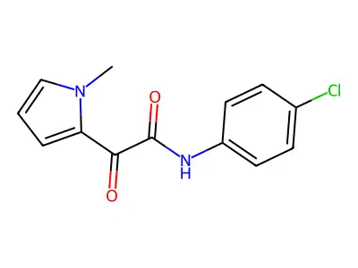 N-(4-chlorophenyl)-2-(1-methyl-1H-pyrrol-2-yl)-2-oxoacetamide structure