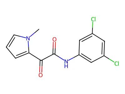N-(3,5-dichlorophenyl)-2-(1-methyl-1H-pyrrol-2-yl)-2-oxoacetamide structure