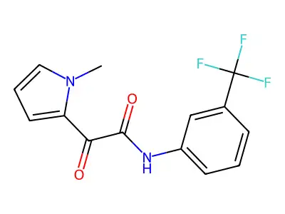 2-(1-methyl-1H-pyrrol-2-yl)-2-oxo-N-[3-(trifluoromethyl)phenyl]acetamide structure