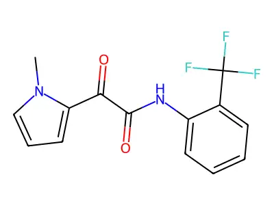 1-Methyl-alpha-oxo-N-(2-(trifluoromethyl)phenyl)-1H-pyrrole-2-acetamide structure