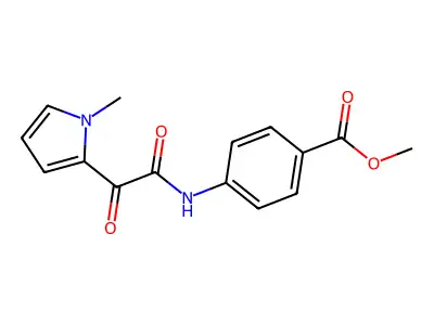 Methyl 4-[[2-(1-methyl-1H-pyrrol-2-yl)-2-oxoacetyl]amino]benzoate structure