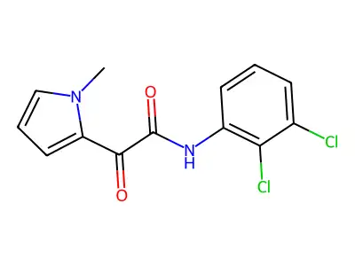 N-(2,3-dichlorophenyl)-2-(1-methyl-1H-pyrrol-2-yl)-2-oxoacetamide structure