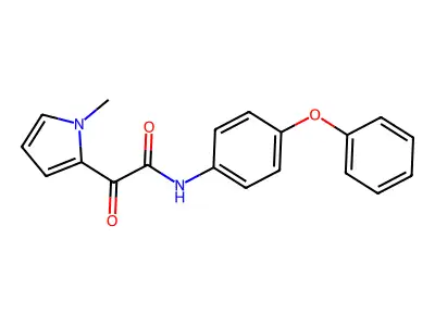 2-(1-methyl-1H-pyrrol-2-yl)-2-oxo-N-(4-phenoxyphenyl)acetamide structure