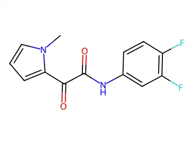 N-(3,4-difluorophenyl)-2-(1-methyl-1H-pyrrol-2-yl)-2-oxoacetamide structure