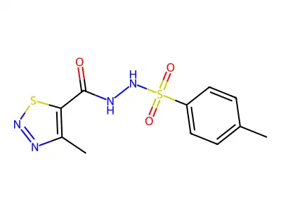 4-methyl-N'-[(4-methyl-1,2,3-thiadiazol-5-yl)carbonyl]benzenesulfonohydrazide structure