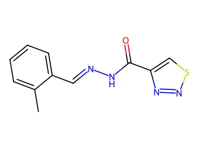 N'-[(2-methylphenyl)methylidene]-1,2,3-thiadiazole-4-carbohydrazide structure