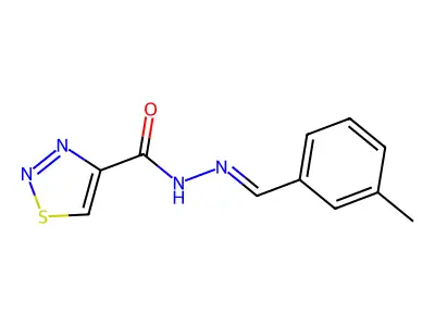 N'-[(3-methylphenyl)methylidene]-1,2,3-thiadiazole-4-carbohydrazide structure