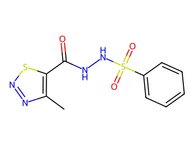 N'-[(4-methyl-1,2,3-thiadiazol-5-yl)carbonyl]benzenesulfonohydrazide structure