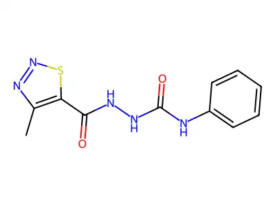 2-[(4-methyl-1,2,3-thiadiazol-5-yl)carbonyl]-N-phenyl-1-hydrazinecarboxamide structure
