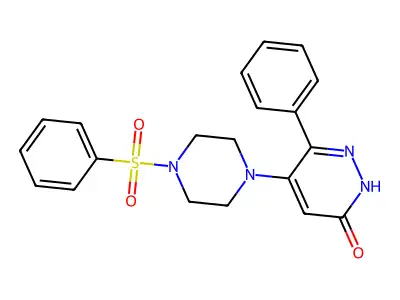 6-phenyl-5-[4-(phenylsulfonyl)piperazino]-3(2H)-pyridazinone structure