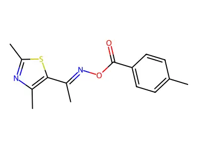 [1-(2,4-Dimethyl-1,3-thiazol-5-yl)ethylideneamino] 4-methylbenzoate structure