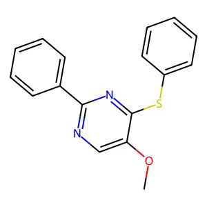 5-Methoxy-2-phenyl-4-(phenylsulfanyl)pyrimidine structure