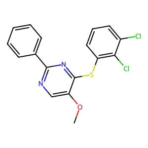 4-[(2,3-Dichlorophenyl)sulfanyl]-5-methoxy-2-phenylpyrimidine structure