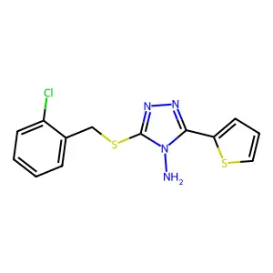 3-[(2-chlorobenzyl)sulfanyl]-5-(2-thienyl)-4H-1,2,4-triazol-4-ylamine structure