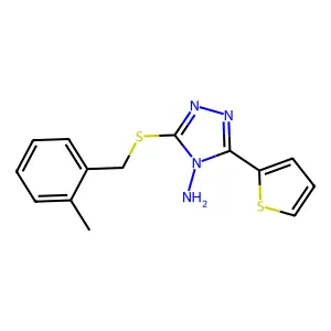 3-[(2-methylbenzyl)sulfanyl]-5-(2-thienyl)-4H-1,2,4-triazol-4-ylamine structure