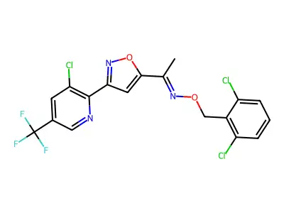 (1-{3-[3-CHLORO-5-(TRIFLUOROMETHYL)PYRIDIN-2-YL]-1,2-OXAZOL-5-YL}ETHYLIDENE)[(2,6-DICHLOROPHENYL)METHOXY]AMINE structure
