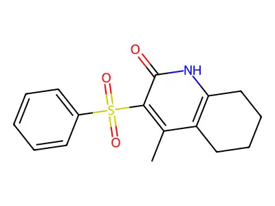 4-methyl-3-(phenylsulfonyl)-5,6,7,8-tetrahydro-2(1H)-quinolinone structure