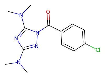 [3,5-Bis(dimethylamino)-1,2,4-triazol-1-yl]-(4-chlorophenyl)methanone structure