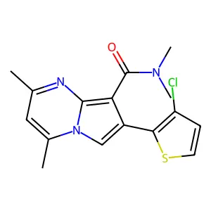 7-(3-chloro-2-thienyl)-N,N,2,4-tetramethylpyrrolo[1,2-a]pyrimidine-8-carboxamide structure