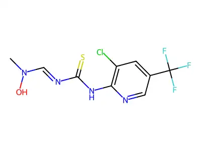 1-[3-chloro-5-(trifluoromethyl)pyridin-2-yl]-3-[[hydroxy(methyl)amino]methylidene]thiourea structure
