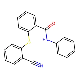 2-[(2-cyanophenyl)sulfanyl]-N-phenylbenzenecarboxamide structure