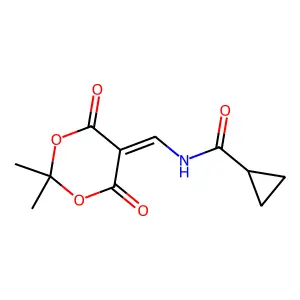 N-[(2,2-dimethyl-4,6-dioxo-1,3-dioxan-5-ylidene)methyl]cyclopropanecarboxamide structure