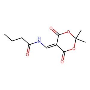N-[(2,2-dimethyl-4,6-dioxo-1,3-dioxan-5-ylidene)methyl]butanamide structure