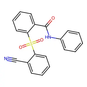 2-((2-Cyanophenyl)sulfonyl)-N-phenylbenzenecarboxamide structure