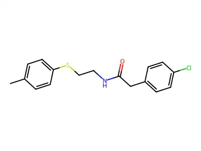 2-(4-chlorophenyl)-N-{2-[(4-methylphenyl)sulfanyl]ethyl}acetamide structure