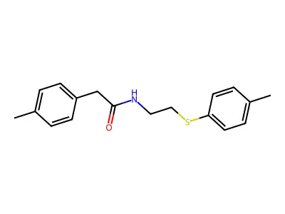 2-(4-methylphenyl)-N-{2-[(4-methylphenyl)sulfanyl]ethyl}acetamide structure