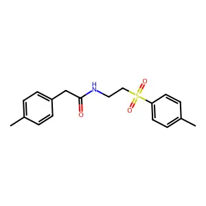 2-(4-Methylphenyl)-N-(2-((4-methylphenyl)sulfonyl)ethyl)acetamide structure
