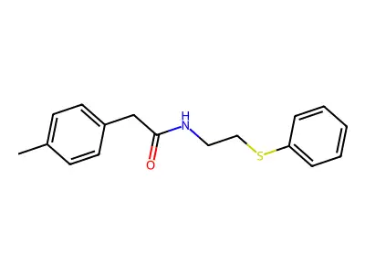 2-(4-Methylphenyl)-N-(2-(phenylsulfanyl)ethyl)acetamide structure