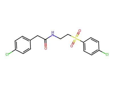 2-(4-Chlorophenyl)-N-(2-((4-chlorophenyl)sulfonyl)ethyl)acetamide structure