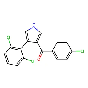 (4-chlorophenyl)[4-(2,6-dichlorophenyl)-1H-pyrrol-3-yl]methanone structure