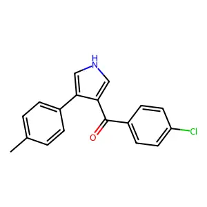 (4-Chlorophenyl)(4-(4-methylphenyl)-1H-pyrrol-3-yl)methanone structure