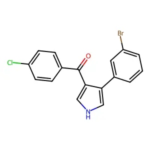 [4-(3-bromophenyl)-1H-pyrrol-3-yl](4-chlorophenyl)methanone structure