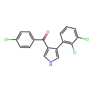 (4-Chlorophenyl)(4-(2,3-dichlorophenyl)-1H-pyrrol-3-yl)methanone structure
