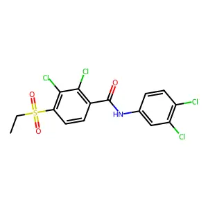 2,3-dichloro-N-(3,4-dichlorophenyl)-4-(ethylsulfonyl)benzenecarboxamide structure