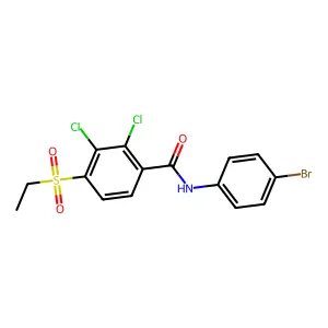 N-(4-bromophenyl)-2,3-dichloro-4-(ethylsulfonyl)benzenecarboxamide structure