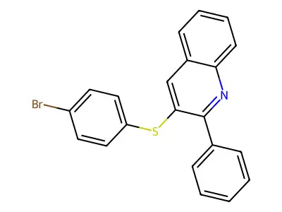 4-Bromophenyl 2-phenyl-3-quinolinyl sulfide structure