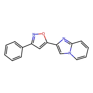 2-(3-Phenyl-5-isoxazolyl)imidazo[1,2-a]pyridine structure