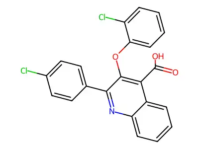 3-(2-chlorophenoxy)-2-(4-chlorophenyl)quinoline-4-carboxylic Acid structure